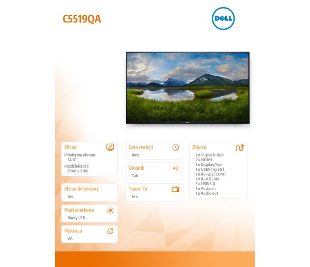 Dell 55'' C5519QA 210-BFUB Czarny - 1375047 - zdjęcie 6